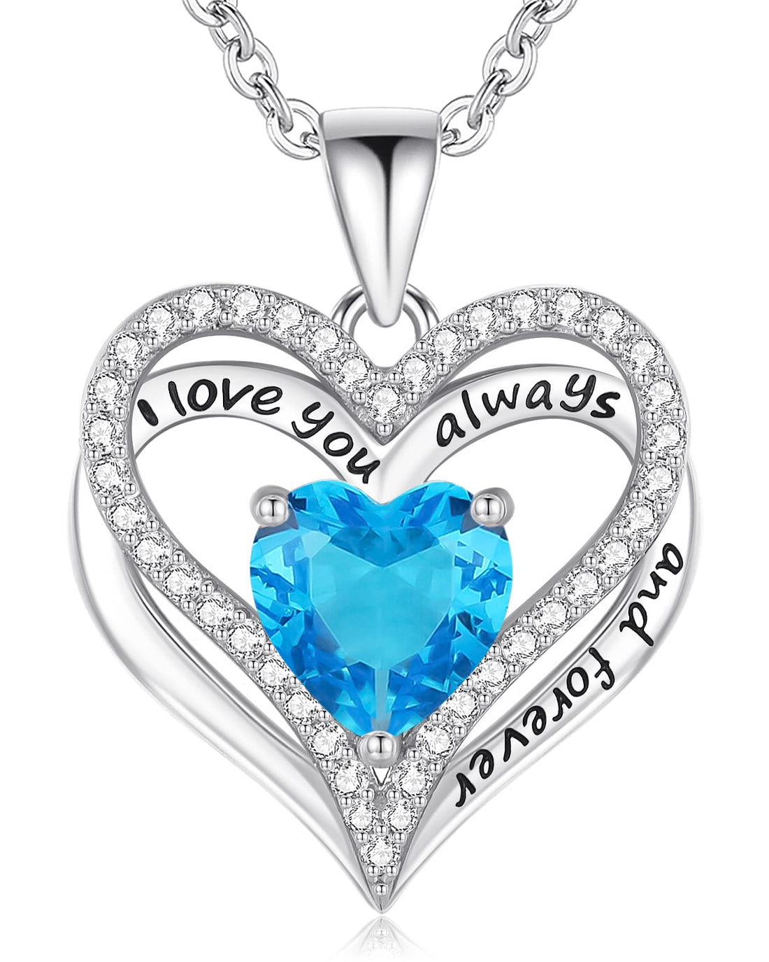 Always & Forever--I Love you Heart Necklace--S925 Sterling Silver Necklace for Women, TCoU Recommendations from Amazon Products