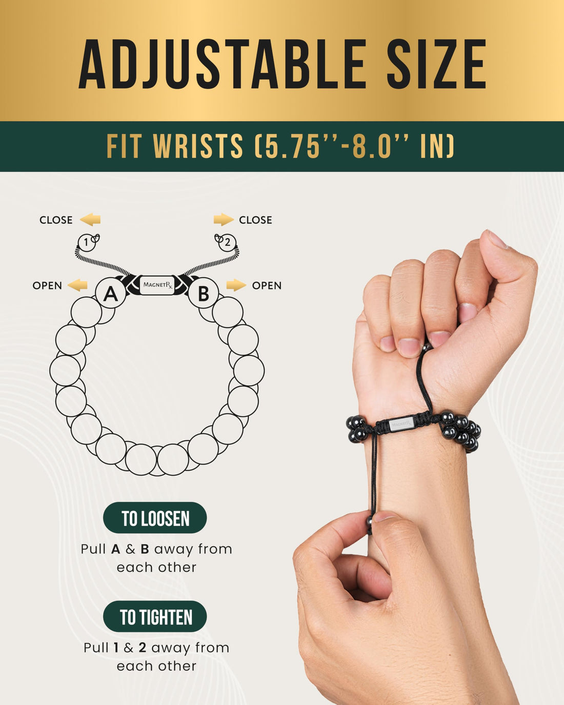 Copper Jewelry--MagnetRX® Magnetic Bracelets for Men & Women – MAX Strength Magnetic Hematite & Copper Bracelet with 8mm Solid Copper Beads (Double Copper), TCoU Recommendations from Amazon Products