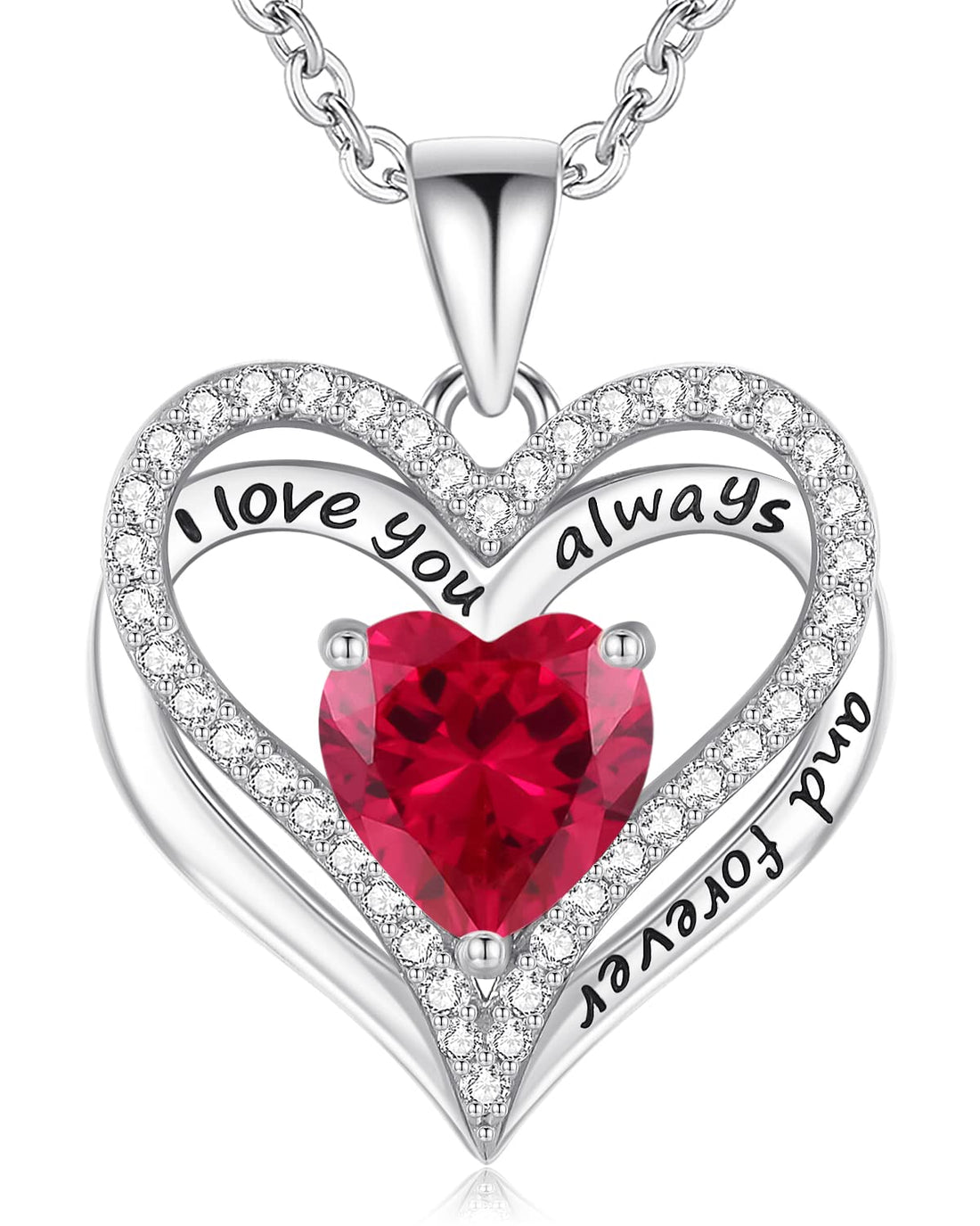 Always & Forever--I Love you Heart Necklace--S925 Sterling Silver Necklace for Women, TCoU Recommendations from Amazon Products