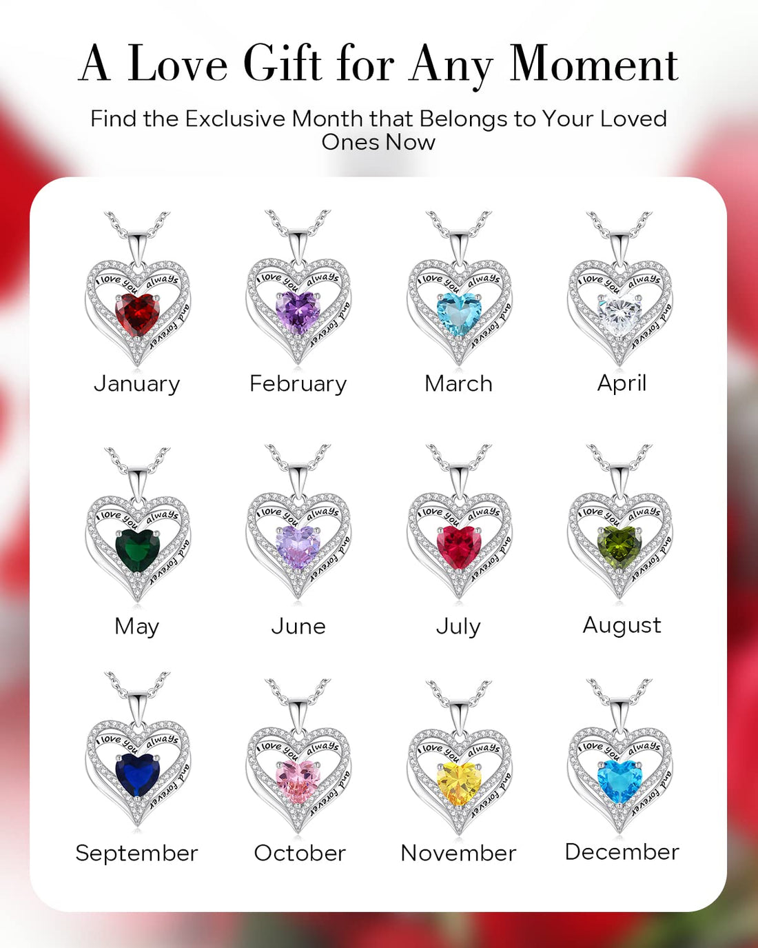 Always & Forever--I Love you Heart Necklace--S925 Sterling Silver Necklace for Women, TCoU Recommendations from Amazon Products