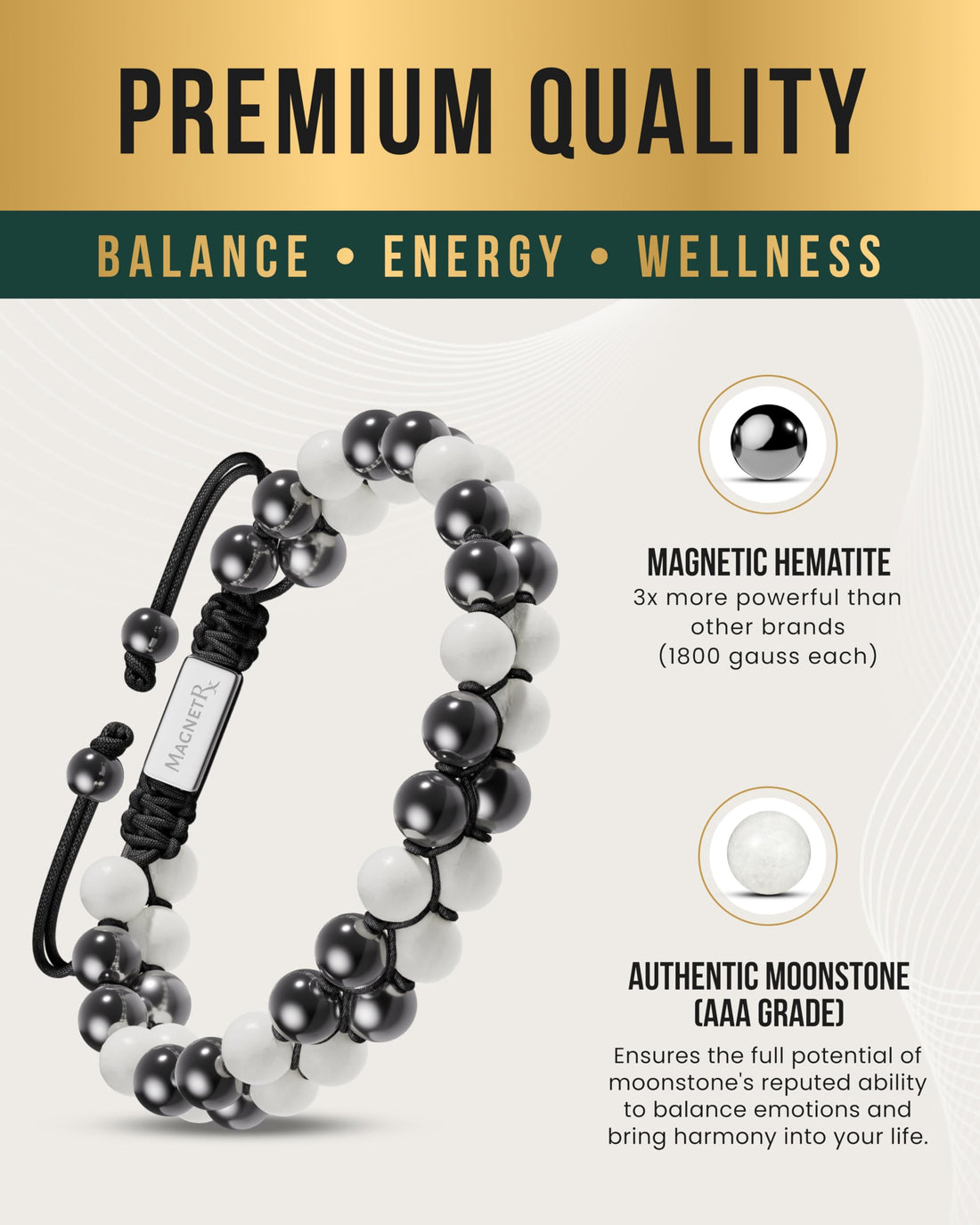 Copper Jewelry--MagnetRX® Magnetic Bracelets for Men & Women – MAX Strength Magnetic Hematite & Copper Bracelet with 8mm Solid Copper Beads (Double Copper), TCoU Recommendations from Amazon Products