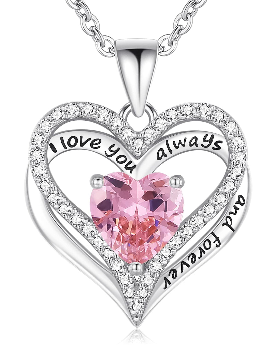 Always & Forever--I Love you Heart Necklace--S925 Sterling Silver Necklace for Women, TCoU Recommendations from Amazon Products