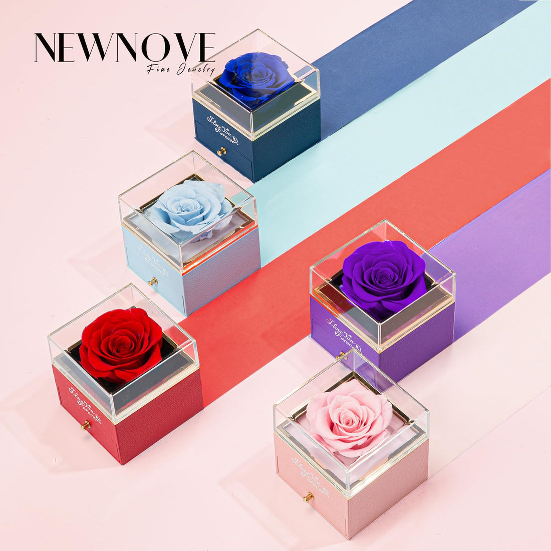 Heart Shaped Necklace--NEWNOVE Preserved Real Purple Rose with Angle Wings Necklace, Valentines Day Flowers Gifts for Mom Grandma Wife Girlfriend, I Love You Gifts for Her, Anniversary or Birthday Gifts for Women, TCoU Recommendations from Amazon Products