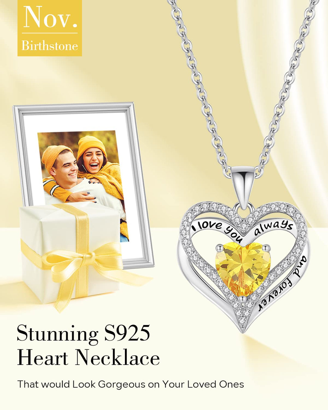 Always & Forever--I Love you Heart Necklace--S925 Sterling Silver Necklace for Women, TCoU Recommendations from Amazon Products