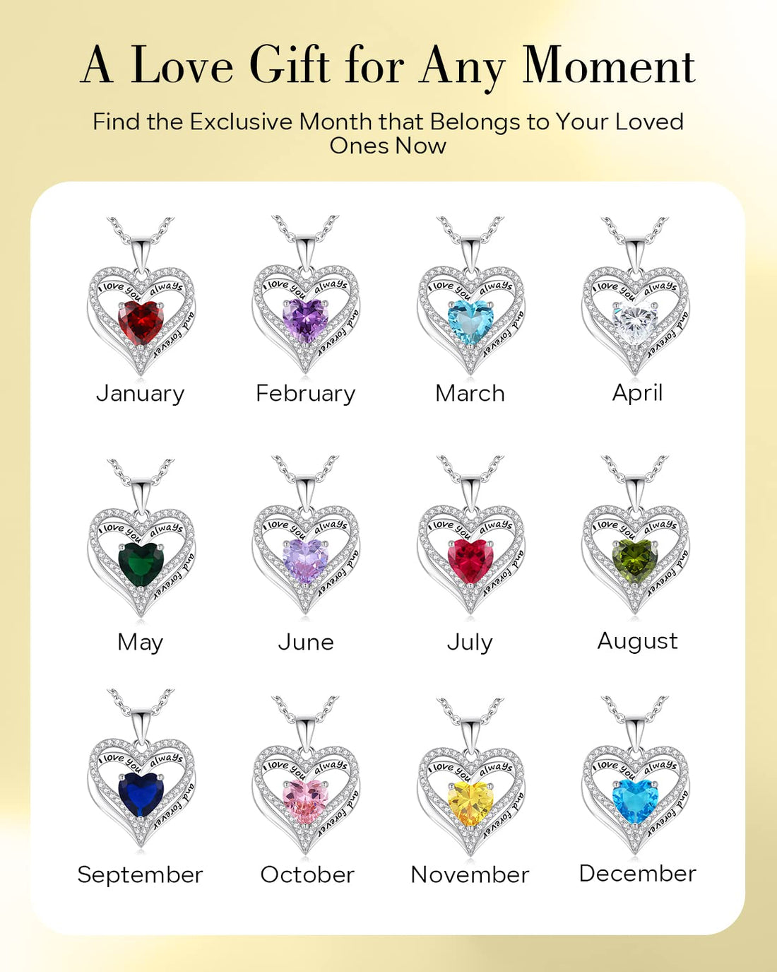 Always & Forever--I Love you Heart Necklace--S925 Sterling Silver Necklace for Women, TCoU Recommendations from Amazon Products