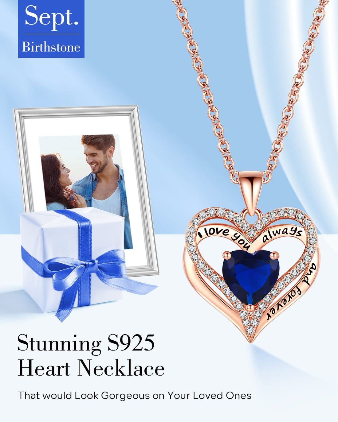 Always & Forever--I Love you Heart Necklace--S925 Sterling Silver Necklace for Women, TCoU Recommendations from Amazon Products