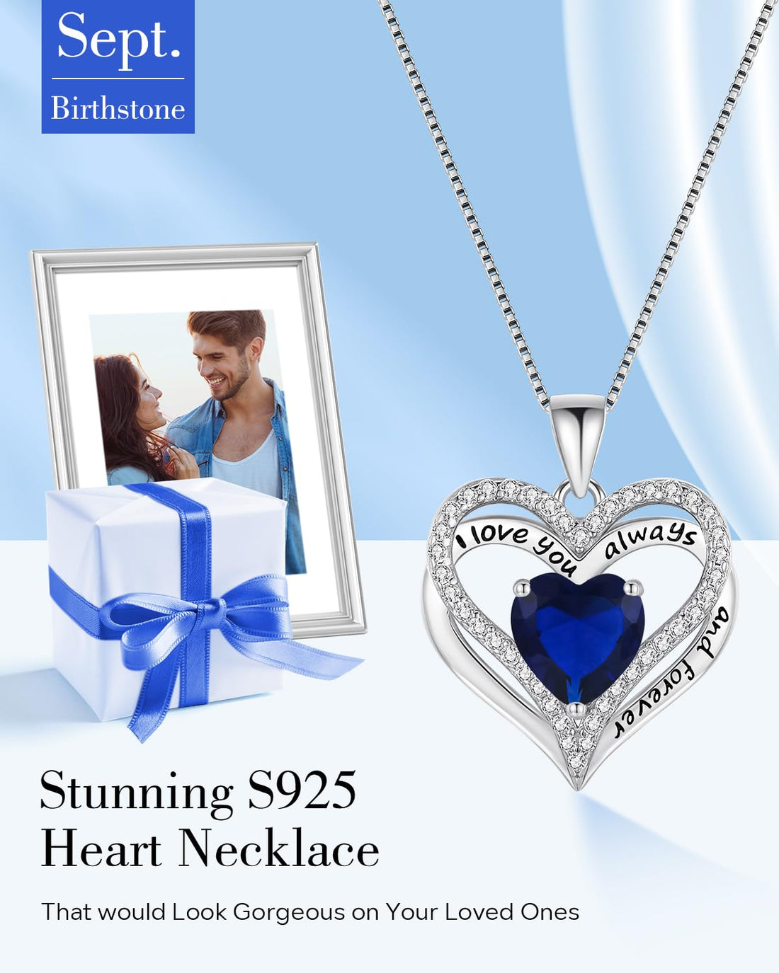 Always & Forever--I Love you Heart Necklace--S925 Sterling Silver Necklace for Women, TCoU Recommendations from Amazon Products