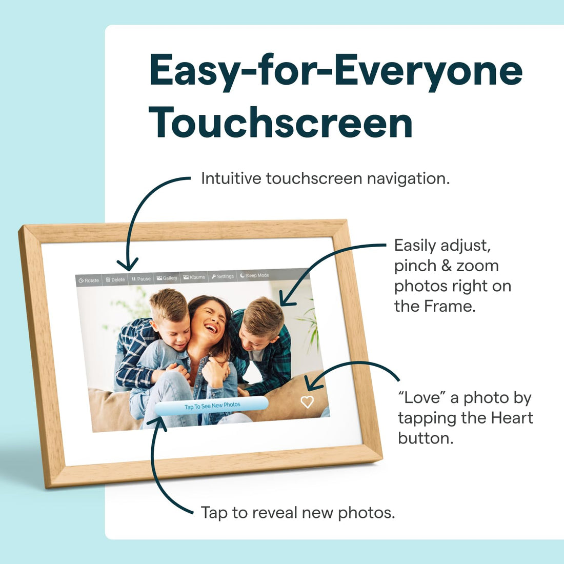 x-Amazon Best Finds - Gifts-Electronics --Skylight Digital Picture Frame, Load from Phone Capability, 10" White