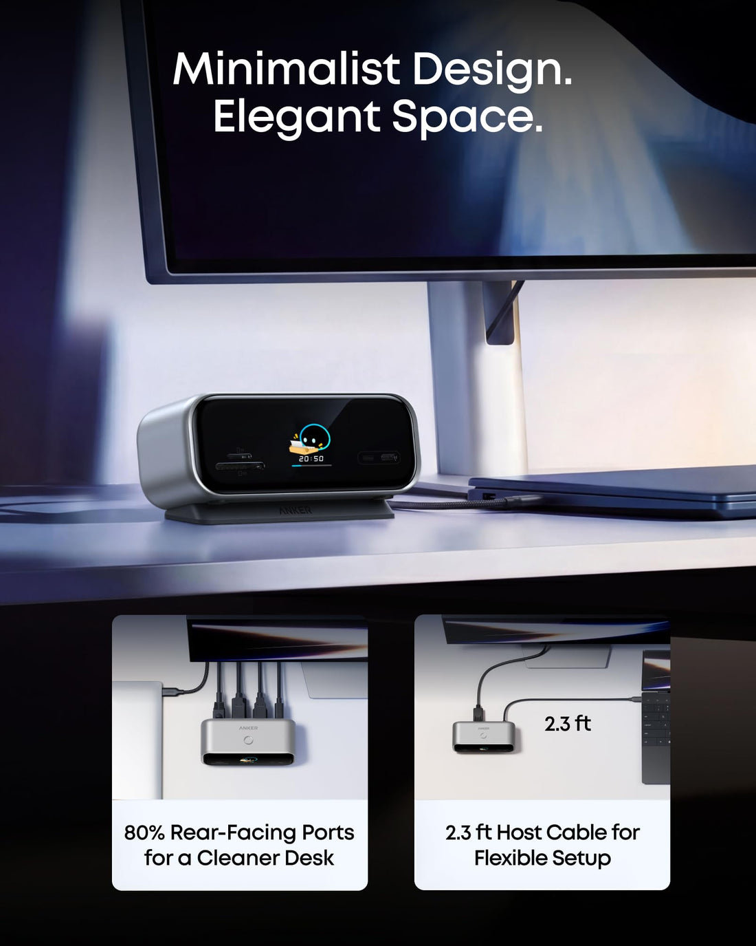 x-Amazon Best Finds - Electronics -Anker USB C Hub, Smart Display Hub, Dual Monitor USB-C Hub,No Charger