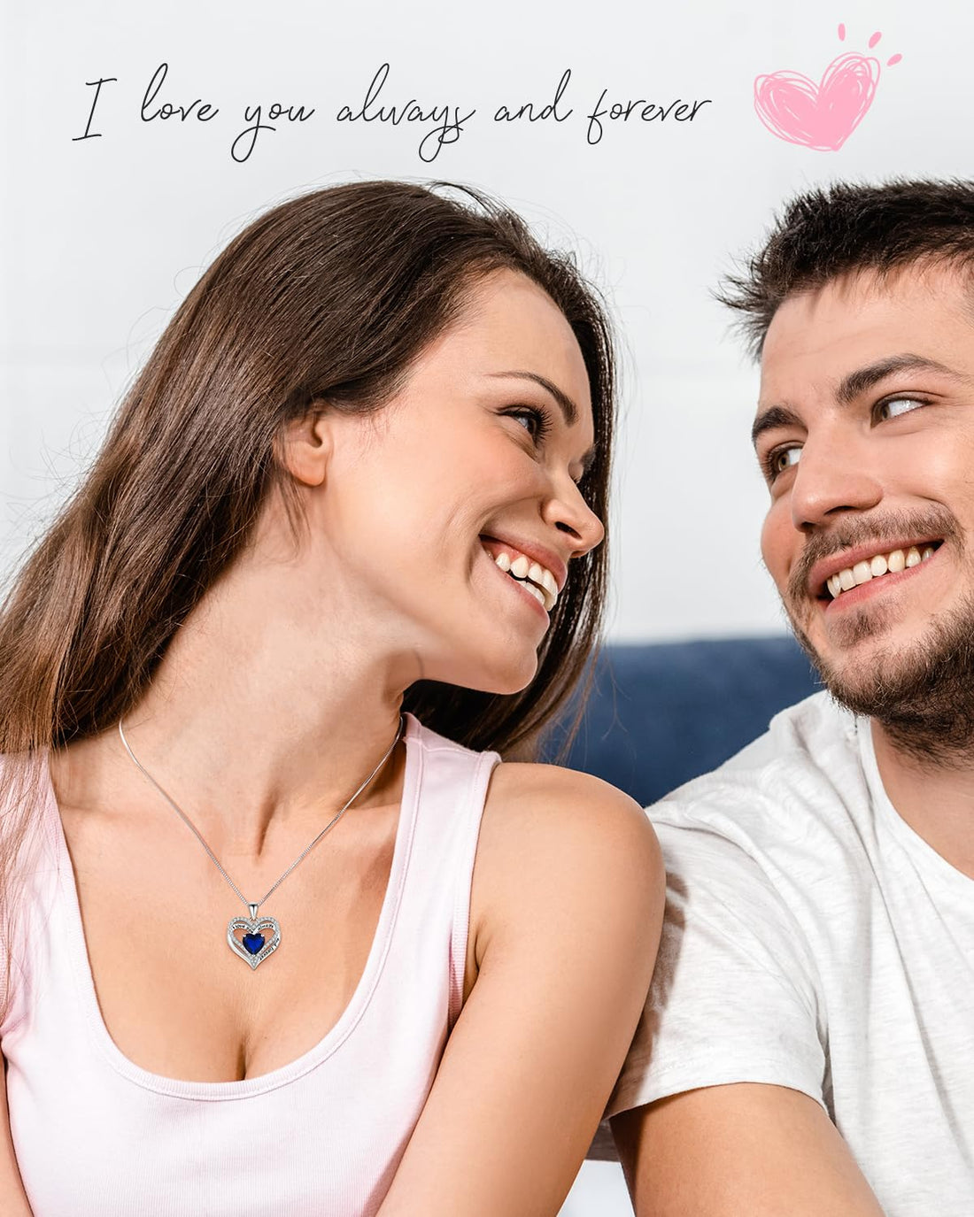 Always & Forever--I Love you Heart Necklace--S925 Sterling Silver Necklace for Women, TCoU Recommendations from Amazon Products