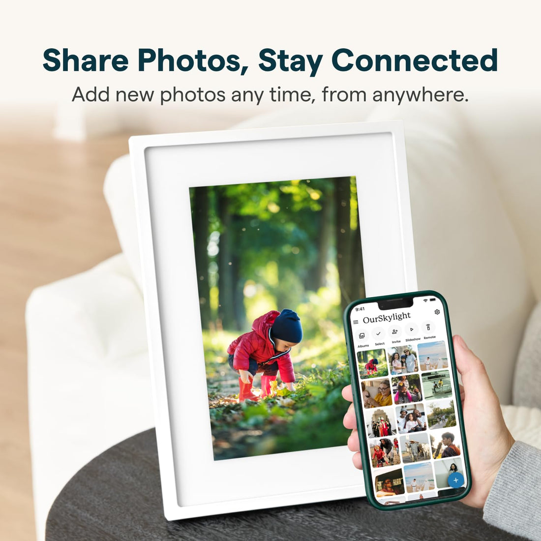 x-Amazon Best Finds - Gifts-Electronics --Skylight Digital Picture Frame, Load from Phone Capability, 10" White