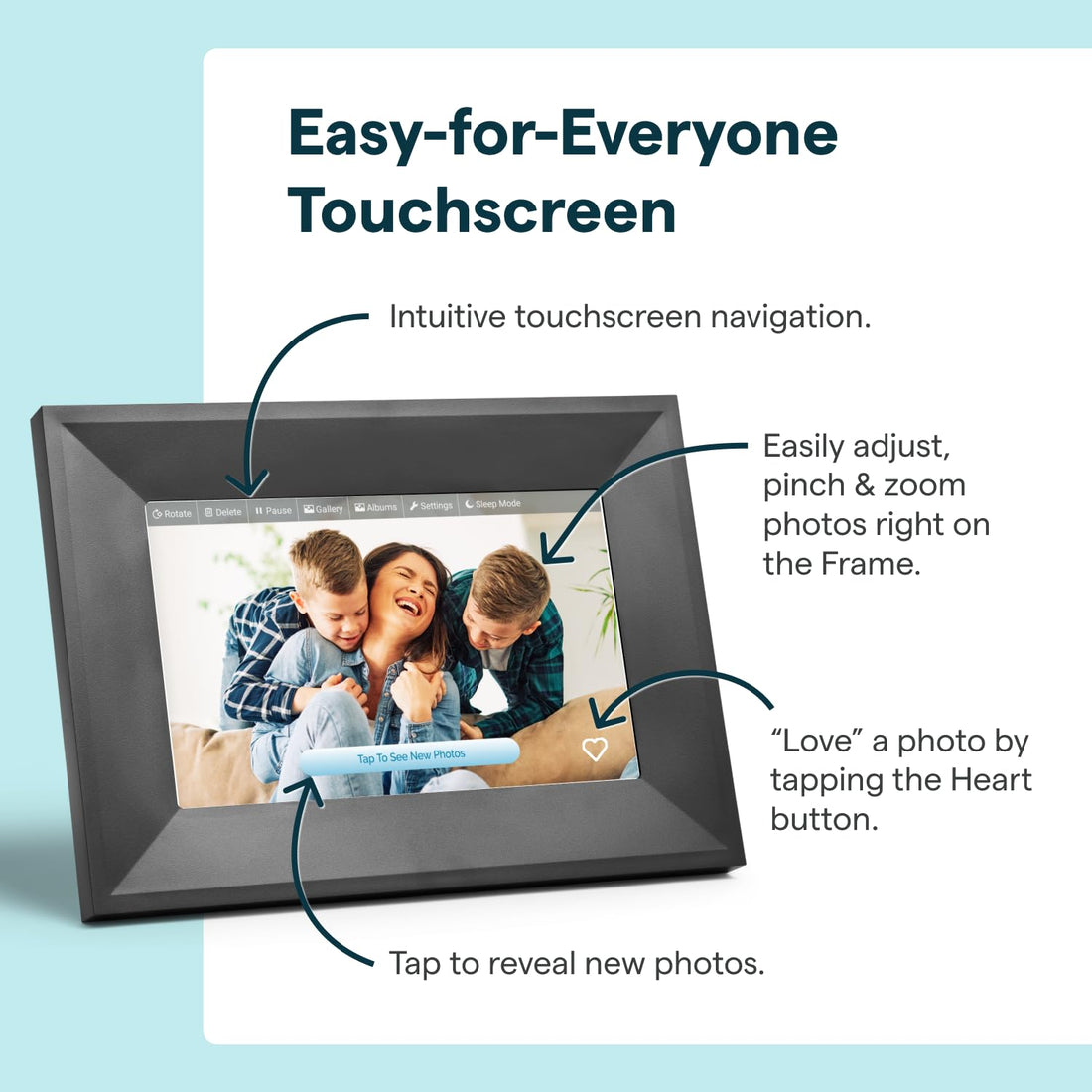 x-Amazon Best Finds - Gifts-Electronics --Skylight Digital Picture Frame, Load from Phone Capability, 10" White