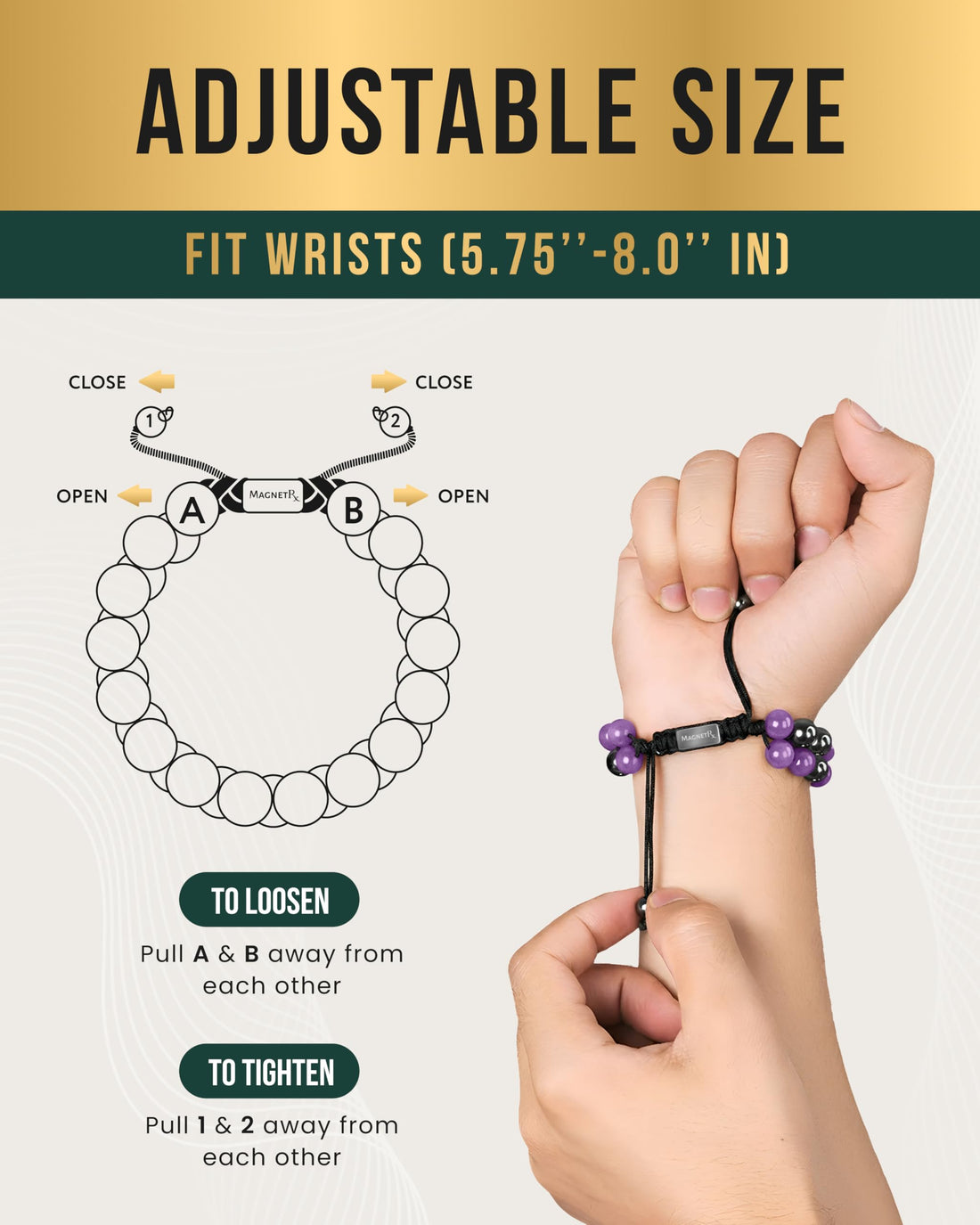 Copper Jewelry--MagnetRX® Magnetic Bracelets for Men & Women – MAX Strength Magnetic Hematite & Copper Bracelet with 8mm Solid Copper Beads (Double Copper), TCoU Recommendations from Amazon Products