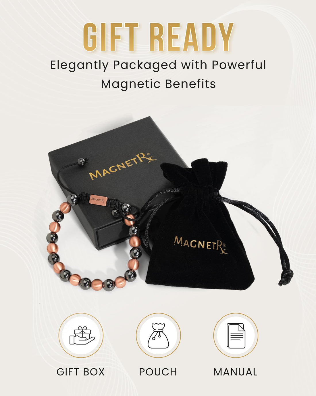 Copper Jewelry--MagnetRX® Magnetic Bracelets for Men & Women – MAX Strength Magnetic Hematite & Copper Bracelet with 8mm Solid Copper Beads (Double Copper), TCoU Recommendations from Amazon Products