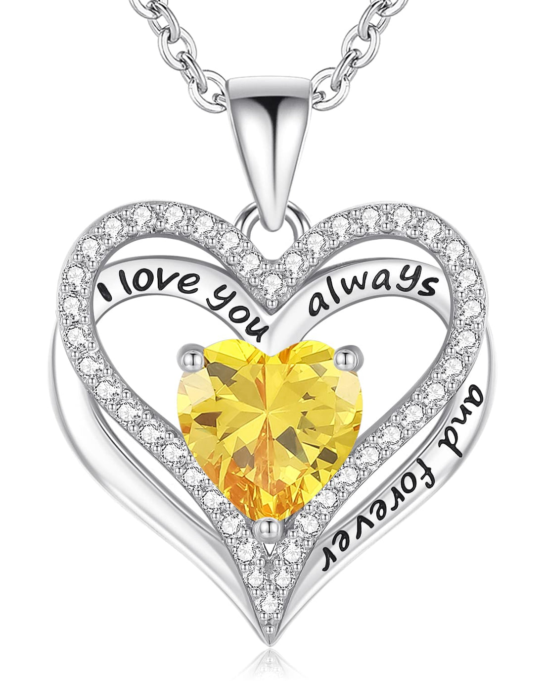 Always & Forever--I Love you Heart Necklace--S925 Sterling Silver Necklace for Women, TCoU Recommendations from Amazon Products