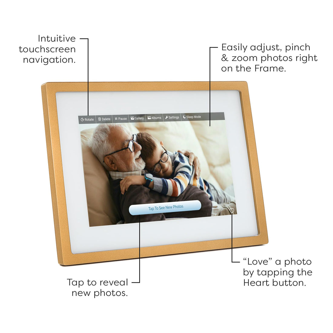 x-Amazon Best Finds - Gifts-Electronics --Skylight Digital Picture Frame, Load from Phone Capability, 10" White