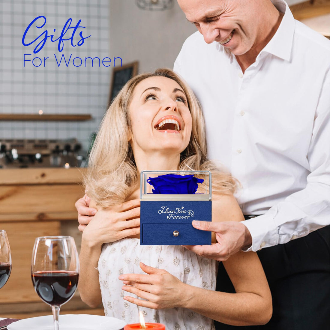 Heart Shaped Necklace--NEWNOVE Preserved Real Purple Rose with Angle Wings Necklace, Valentines Day Flowers Gifts for Mom Grandma Wife Girlfriend, I Love You Gifts for Her, Anniversary or Birthday Gifts for Women, TCoU Recommendations from Amazon Products