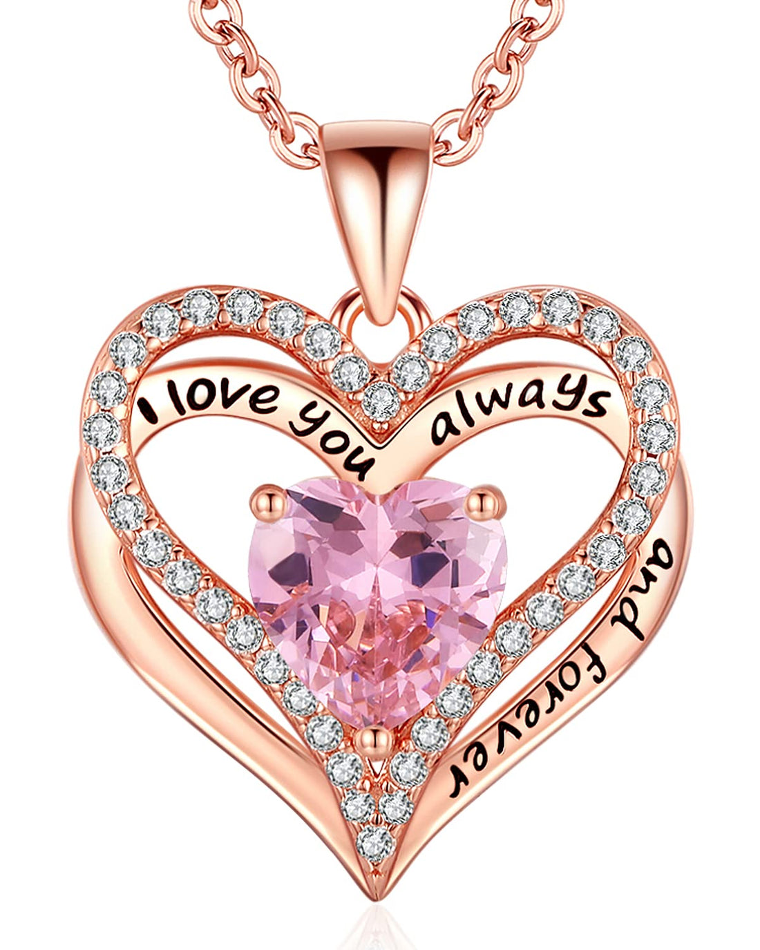 Always & Forever--I Love you Heart Necklace--S925 Sterling Silver Necklace for Women, TCoU Recommendations from Amazon Products