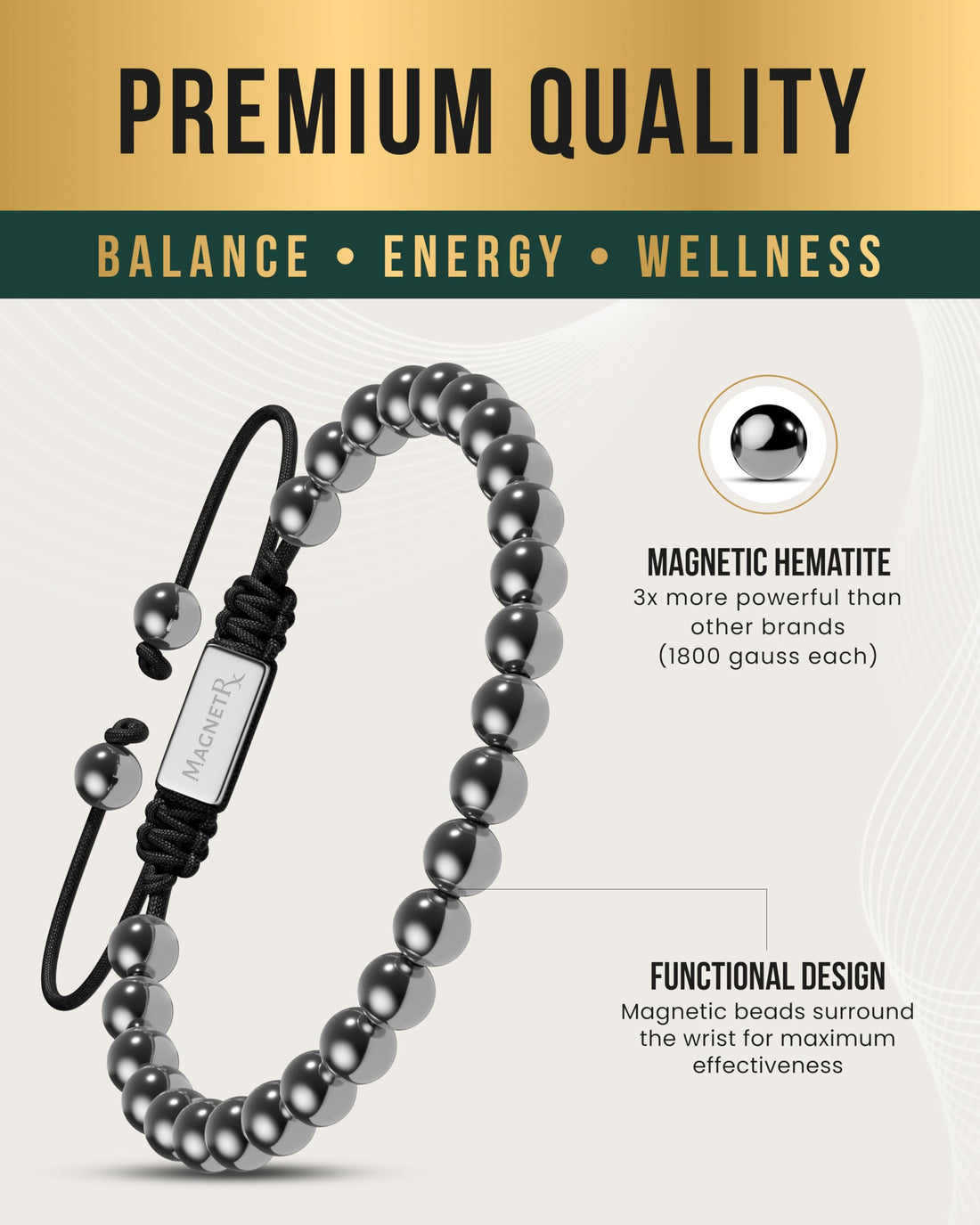 Copper Jewelry--MagnetRX® Magnetic Bracelets for Men & Women – MAX Strength Magnetic Hematite & Copper Bracelet with 8mm Solid Copper Beads (Double Copper), TCoU Recommendations from Amazon Products