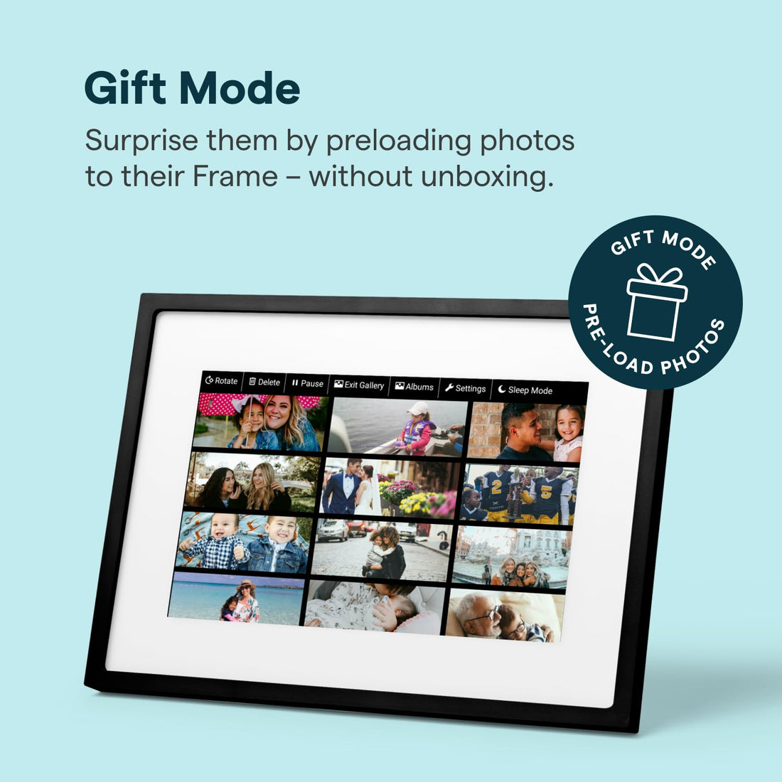 x-Amazon Best Finds - Gifts-Electronics --Skylight Digital Picture Frame, Load from Phone Capability, 10" White