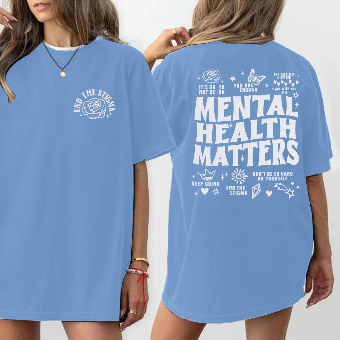 Mental Health Matters T-Shirt, Women, Be Kind to Your Mind. Tshirt Inspirational, Short Sleeve Top, TCoU Recommendations from Amazon Products