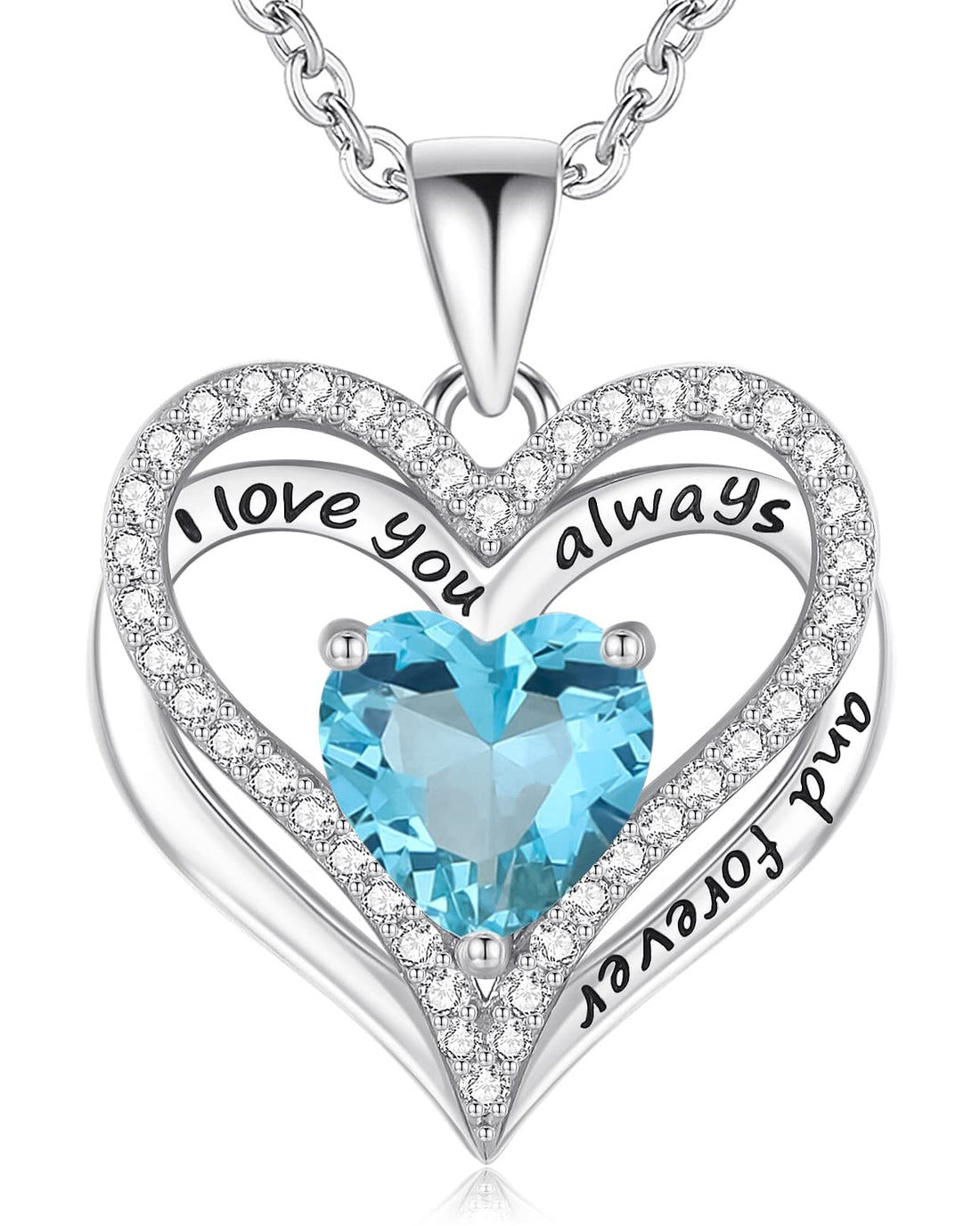 Always & Forever--I Love you Heart Necklace--S925 Sterling Silver Necklace for Women, TCoU Recommendations from Amazon Products