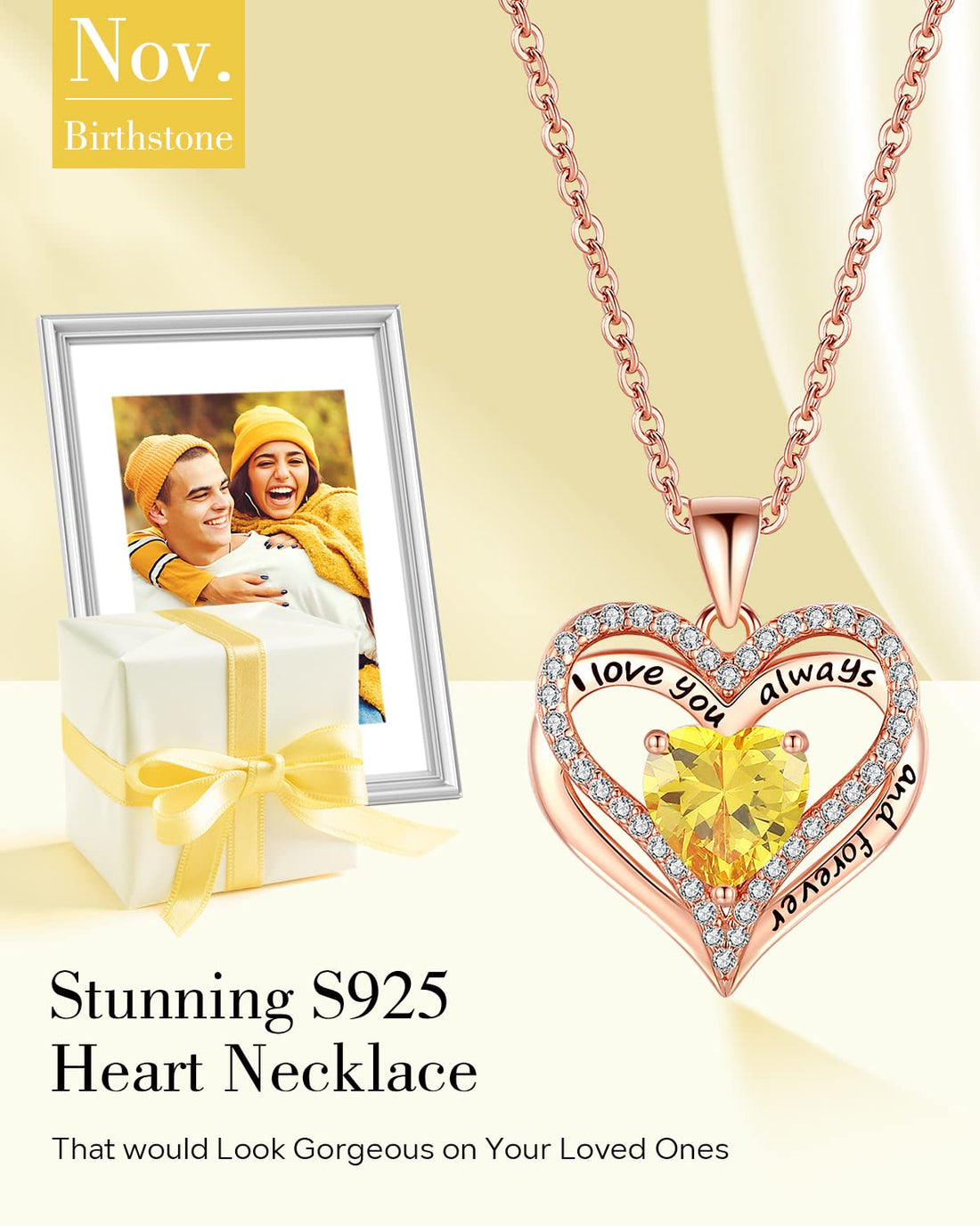 Always & Forever--I Love you Heart Necklace--S925 Sterling Silver Necklace for Women, TCoU Recommendations from Amazon Products