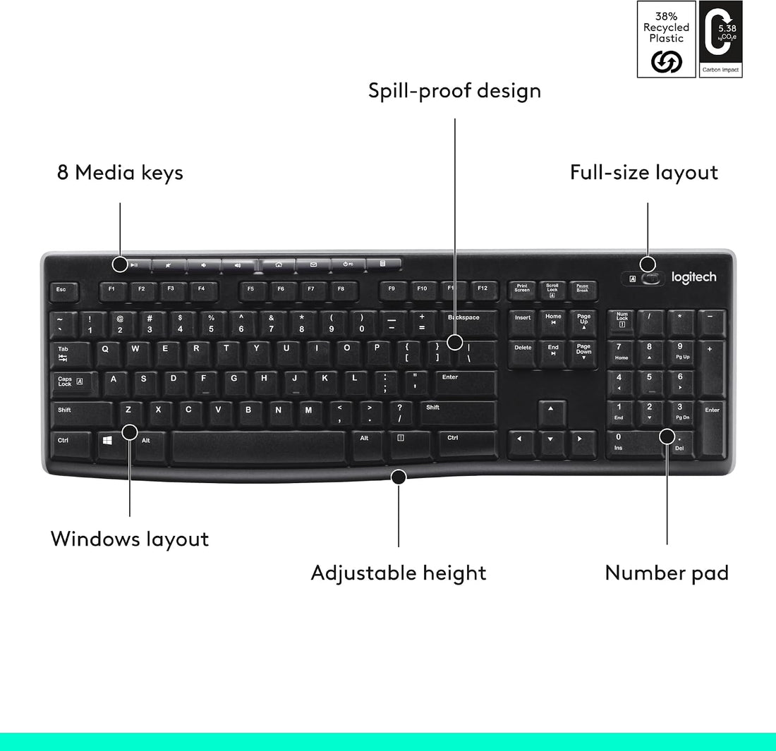 XX-Shop Amazon Products-TCoU affiliate--Logitech MK270 Full Size Wireless Keyboard and Mouse Combo - Black