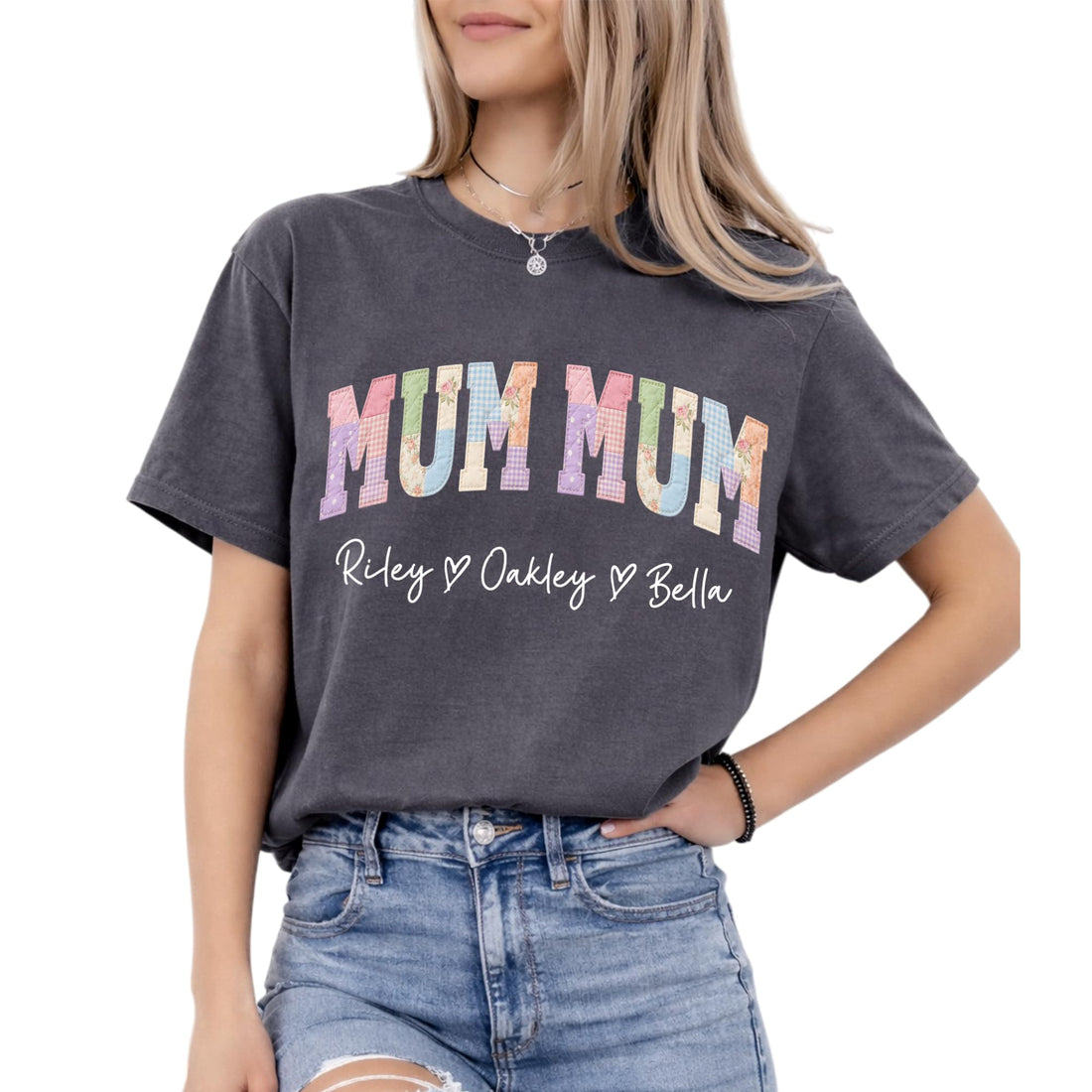Grandma's -- Mother's Day-Personalized T-shirts--NAZENTI Personalized Gigi Shirt Gifts for Grandma, Custom Grandma Faux Patchwork Shirt with Grandkids Name, TCoU Recommendations from Amazon Products