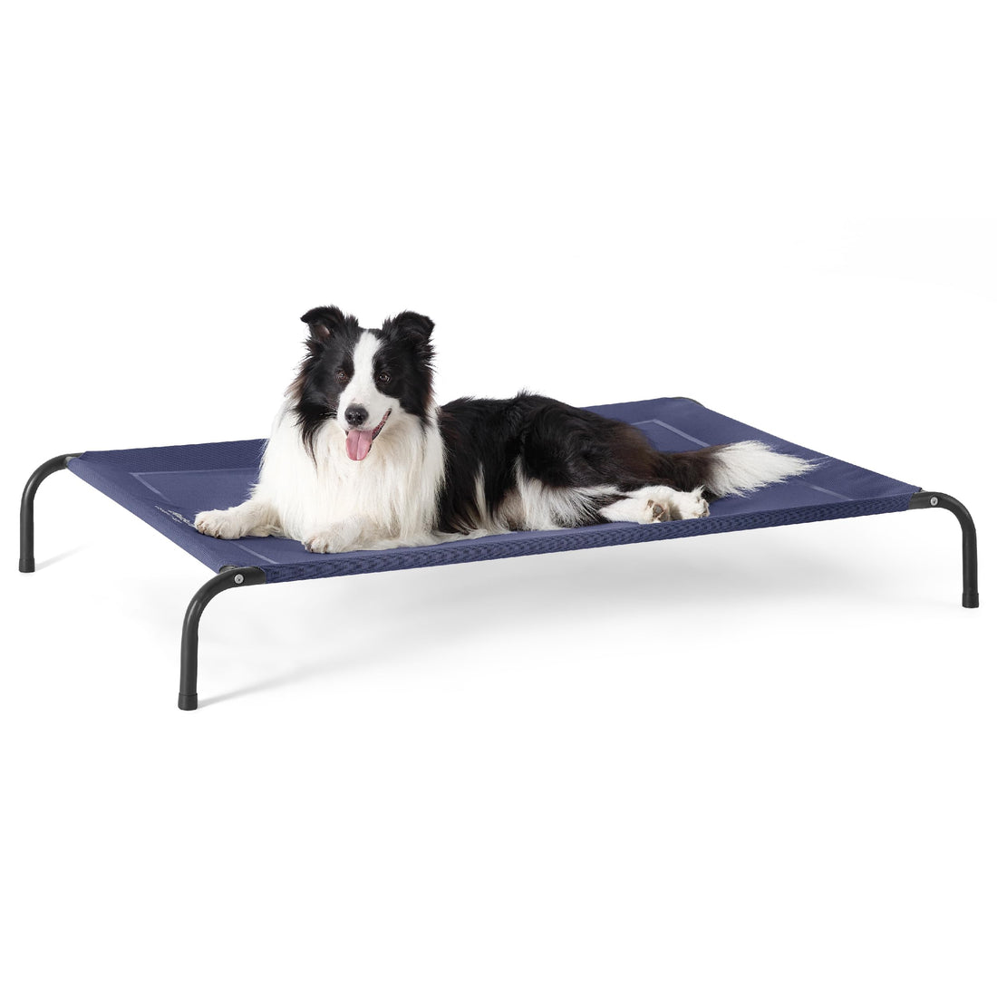 Bedsure Outdoor Elevated Dog Bed Large Sized Dog, Portable Indoor & Outdoor Cooling Raised Cot Pet Hammock Bed with Skid-Resistant Feet, Frame with Breathable Mesh, Grey, 49 inches