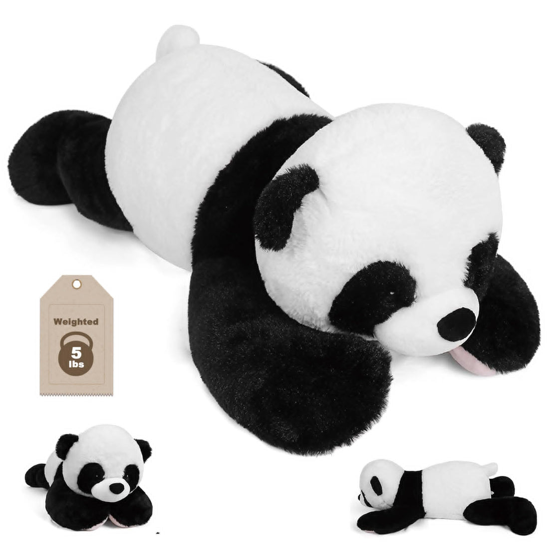 Get a Hug!! -- 5 lbs 24" Weighted Stuffed Animals, Panda Plushie, Cute Panda Weighted Plush Pillow, Giant Stuffed Animals for Kids & Adults alike!! TCoU Recommendations from Amazon Products