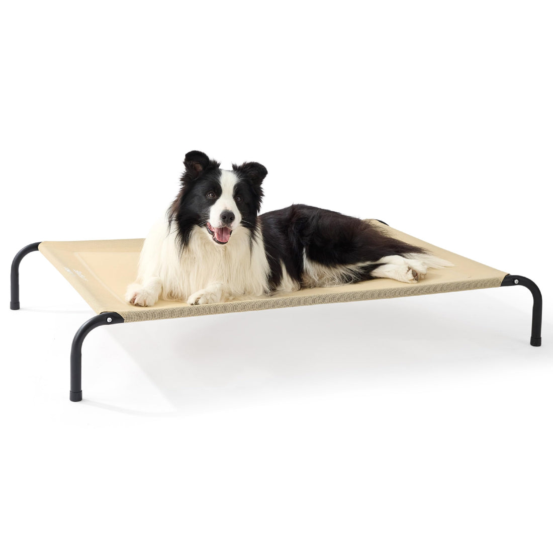 Bedsure Outdoor Elevated Dog Bed Large Sized Dog, Portable Indoor & Outdoor Cooling Raised Cot Pet Hammock Bed with Skid-Resistant Feet, Frame with Breathable Mesh, Grey, 49 inches