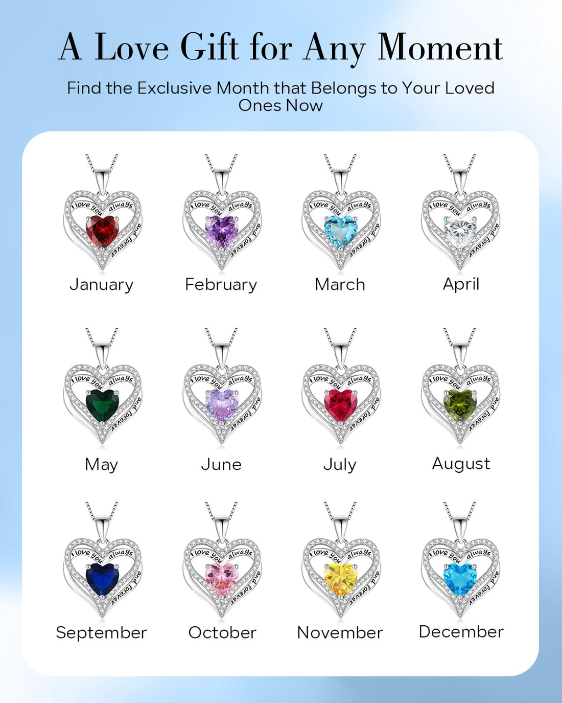 Always & Forever--I Love you Heart Necklace--S925 Sterling Silver Necklace for Women, TCoU Recommendations from Amazon Products