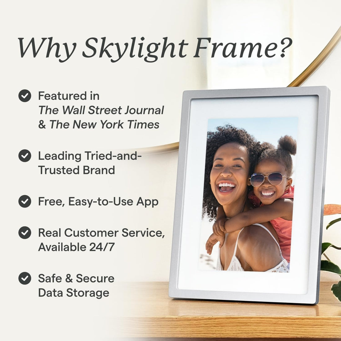 x-Amazon Best Finds - Gifts-Electronics --Skylight Digital Picture Frame, Load from Phone Capability, 10" White