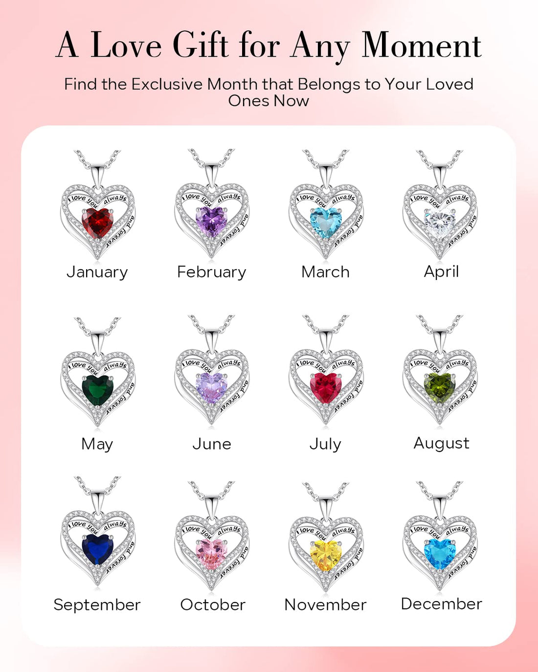 Always & Forever--I Love you Heart Necklace--S925 Sterling Silver Necklace for Women, TCoU Recommendations from Amazon Products