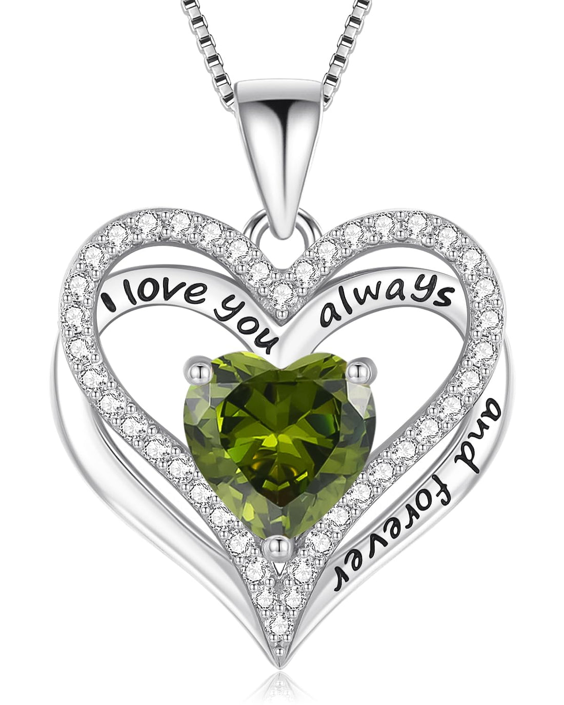Always & Forever--I Love you Heart Necklace--S925 Sterling Silver Necklace for Women, TCoU Recommendations from Amazon Products