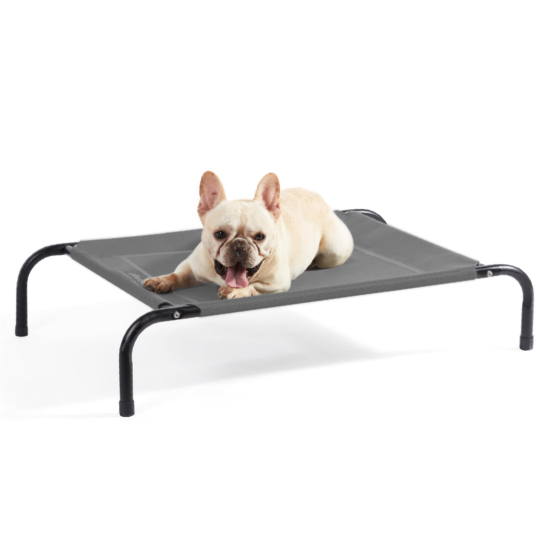 Bedsure Outdoor Elevated Dog Bed Large Sized Dog, Portable Indoor & Outdoor Cooling Raised Cot Pet Hammock Bed with Skid-Resistant Feet, Frame with Breathable Mesh, Grey, 49 inches