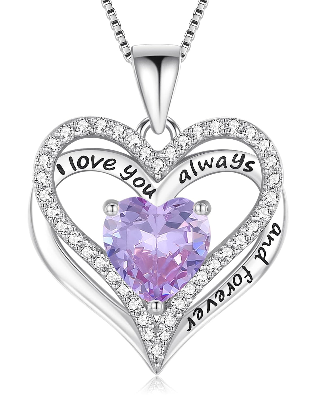 Always & Forever--I Love you Heart Necklace--S925 Sterling Silver Necklace for Women, TCoU Recommendations from Amazon Products