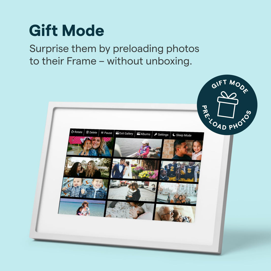 x-Amazon Best Finds - Gifts-Electronics --Skylight Digital Picture Frame, Load from Phone Capability, 10" White