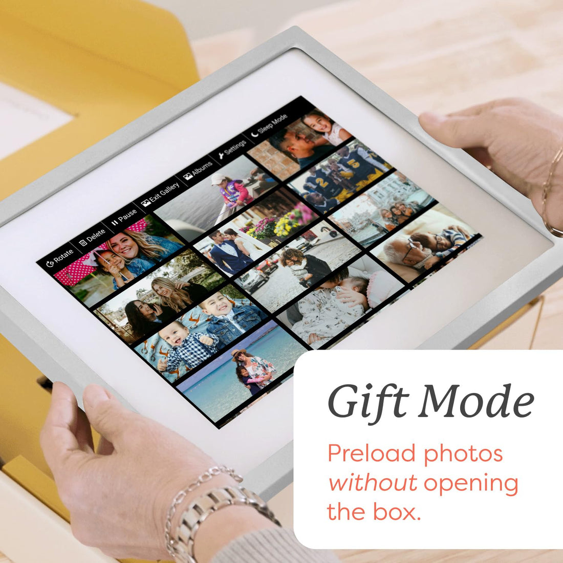 x-Amazon Best Finds - Gifts-Electronics --Skylight Digital Picture Frame, Load from Phone Capability, 10" White
