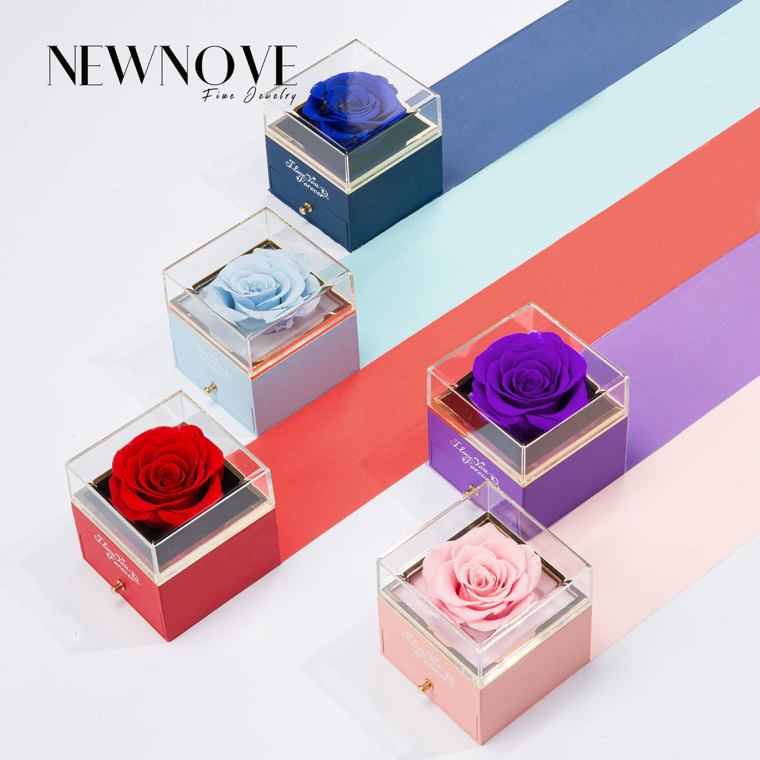 Heart Shaped Necklace--NEWNOVE Preserved Real Purple Rose with Angle Wings Necklace, Valentines Day Flowers Gifts for Mom Grandma Wife Girlfriend, I Love You Gifts for Her, Anniversary or Birthday Gifts for Women, TCoU Recommendations from Amazon Products