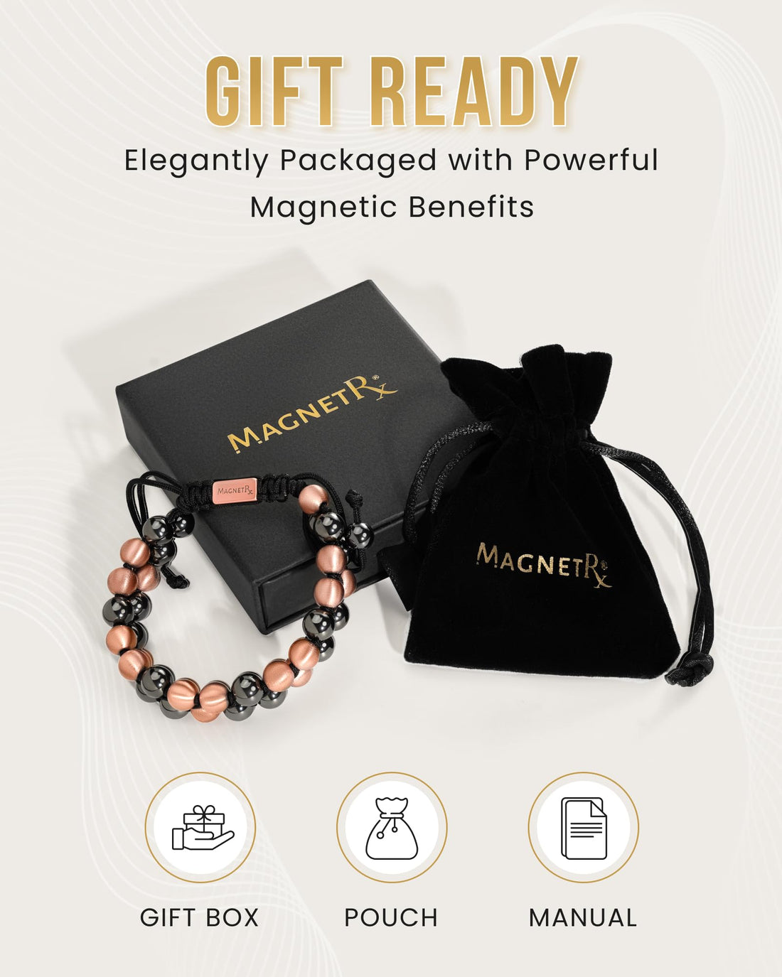 Copper Jewelry--MagnetRX® Magnetic Bracelets for Men & Women – MAX Strength Magnetic Hematite & Copper Bracelet with 8mm Solid Copper Beads (Double Copper), TCoU Recommendations from Amazon Products