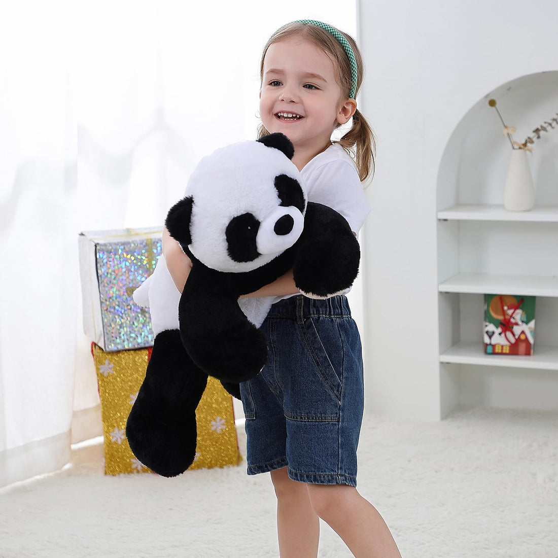 Get a Hug!! -- 5 lbs 24" Weighted Stuffed Animals, Panda Plushie, Cute Panda Weighted Plush Pillow, Giant Stuffed Animals for Kids & Adults alike!! TCoU Recommendations from Amazon Products