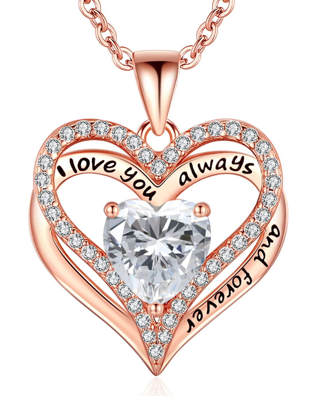 Always & Forever--I Love you Heart Necklace--S925 Sterling Silver Necklace for Women, TCoU Recommendations from Amazon Products