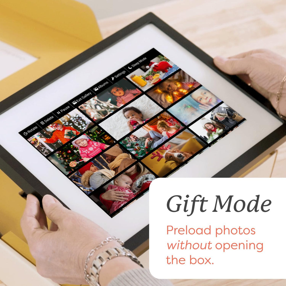 x-Amazon Best Finds - Gifts-Electronics --Skylight Digital Picture Frame, Load from Phone Capability, 10" White
