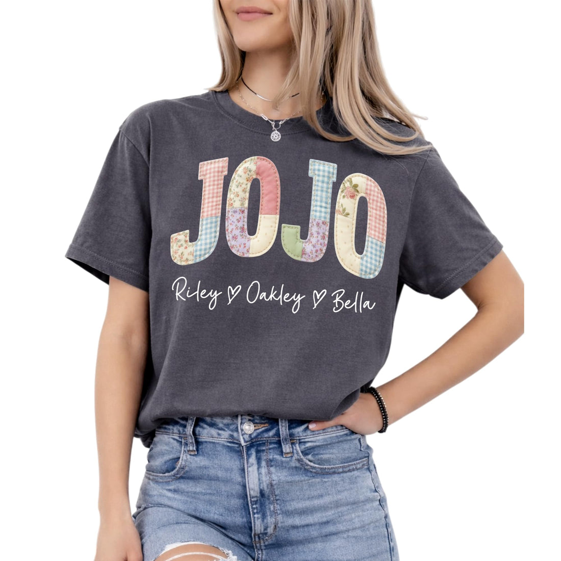 Grandma's -- Mother's Day-Personalized T-shirts--NAZENTI Personalized Gigi Shirt Gifts for Grandma, Custom Grandma Faux Patchwork Shirt with Grandkids Name, TCoU Recommendations from Amazon Products