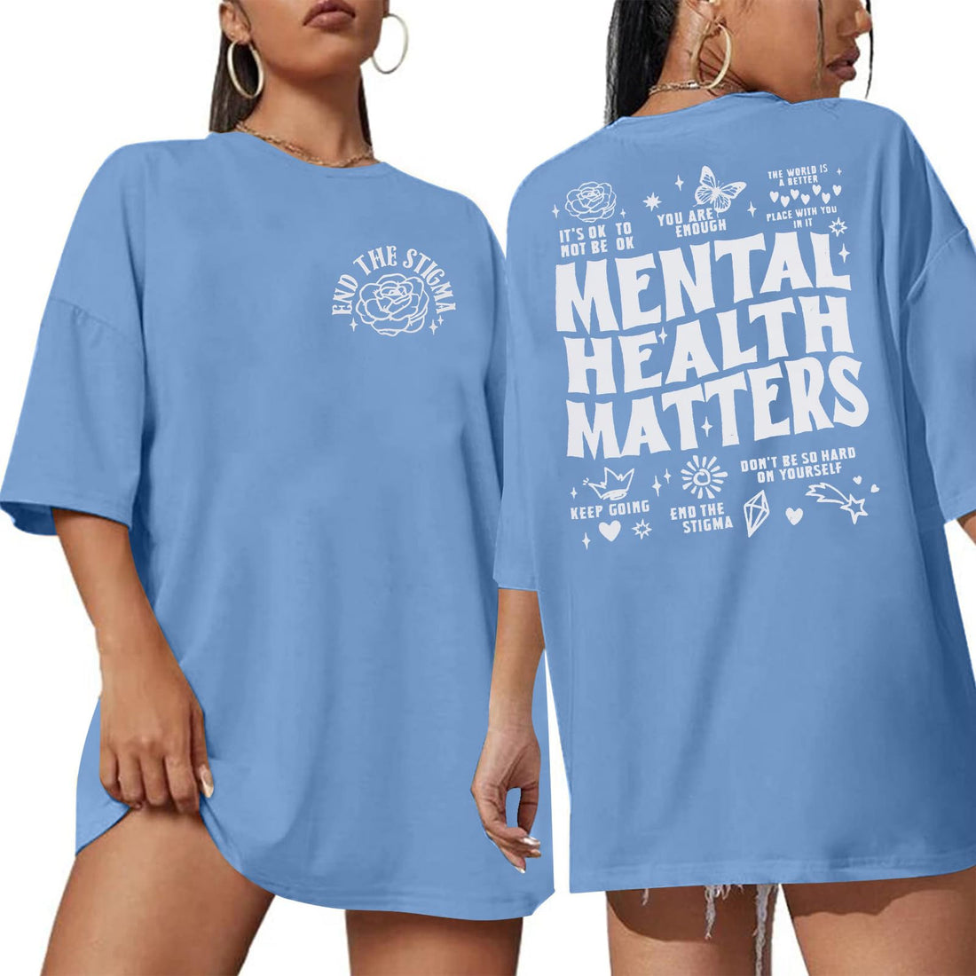 Mental Health Matters T-Shirt, Women, Be Kind to Your Mind. Tshirt Inspirational, Short Sleeve Top, TCoU Recommendations from Amazon Products