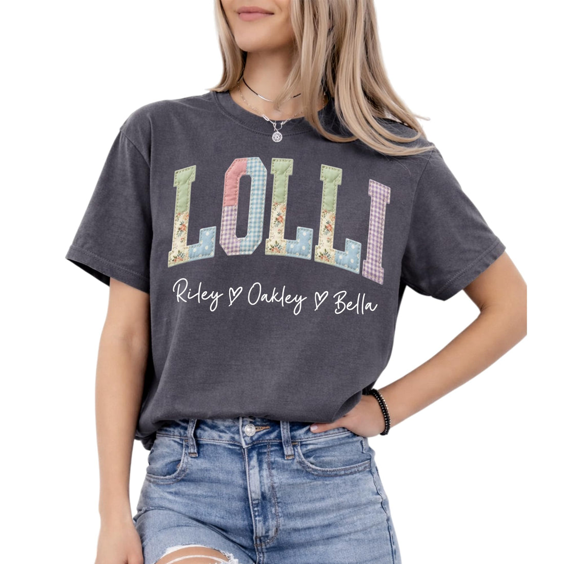 Grandma's -- Mother's Day-Personalized T-shirts--NAZENTI Personalized Gigi Shirt Gifts for Grandma, Custom Grandma Faux Patchwork Shirt with Grandkids Name, TCoU Recommendations from Amazon Products