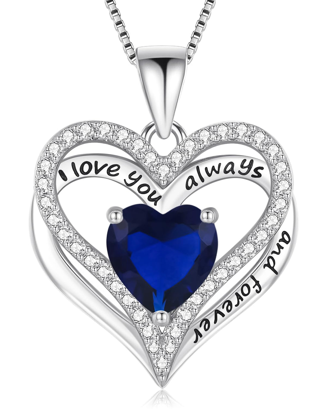 Always & Forever--I Love you Heart Necklace--S925 Sterling Silver Necklace for Women, TCoU Recommendations from Amazon Products