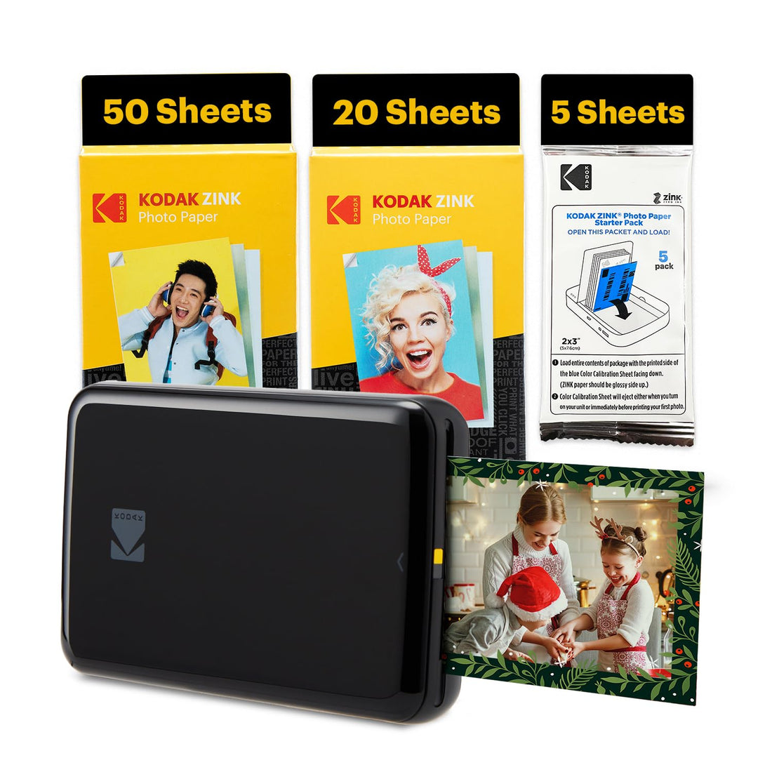 x-Amazon Best Finds - Gifts-electronics -- KODAK Step Instant Photo Printer, Zink 2x3” Color Sticky-Back Photos, Bluetooth Compatible with iOS & Android Devices, Editing App, Blue